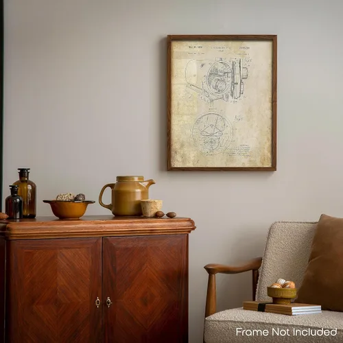 Vista 6 de Inspirational Wall Art Co. - Caldera - Herramientas de fontanería para soldadura, tubos de fontanero, carteles de patente vintage, impresión