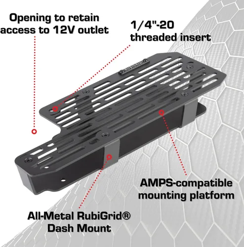 Vista 2 de Soporte de teléfono Bulletpoint RubiGrid de metal para salpicadero Compatible con Toyota Tundra 2022+ y Toyota Sequoia 2023+ (Compatible con Magsafe)