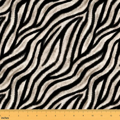 Vista 54 de Castle Fairy - Tela con estampado de rayas de piel de animal, Zebra, Cebra, Serpiente, Tigre, DIY, manualidades, estilo retro, decorativa