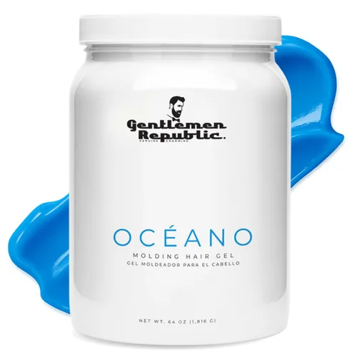 Vista 14 de Gentlemen Republic Oceano Gel para el cabello para hombre, 16 onzas, gel de peinado de alto brillo y fuerte sujeción táctil para cabello, fórmula