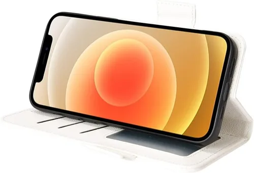 Vista 4 de Funda de cuero para iPhone 11 de 6.1 pulgadas, funda de cuero con 3 ranuras para tarjetas de crédito, función atril con tapa para iPhone 11 de 6.1