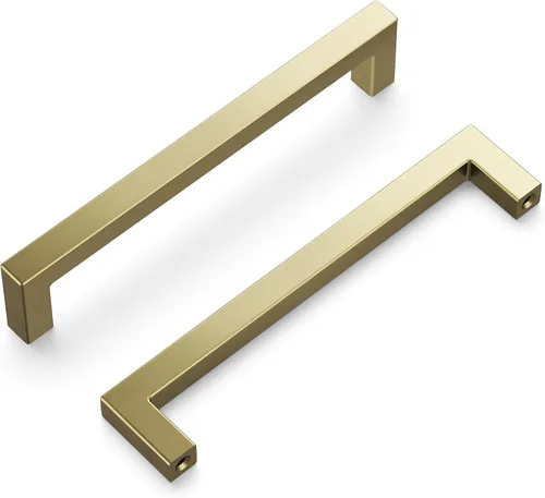 Vista 29 de Hickory Hardware - HH075326-BGB - Manija de la colección Skylight, 3 pulgadas de centro a centro, latón dorado cepillado.