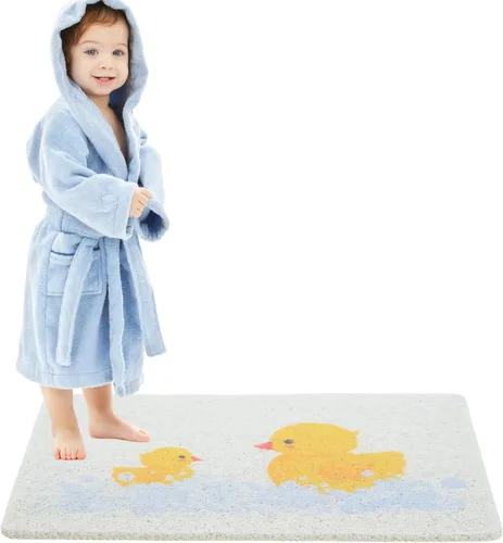 Vista 48 de Enkosi Alfombra de ducha antideslizante Loofah para suelos de ducha, bañera, baños, zonas húmedas, alfombrilla de baño acolchada con agujeros