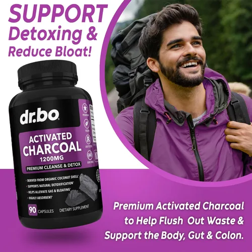 Vista 5 de DR. BO Kidney Cleanse Detox y carbón activado – Extracto natural de arándano y Uva Ursi para apoyar la salud de los riñones, la vejiga y el tracto