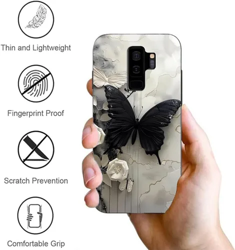 Vista 3 de Paquete de 2 fundas para Samsung Galaxy S9 Plus a prueba de golpes Diseño delgado Antideslizante Funda para Galaxy S9 Plus (negro)