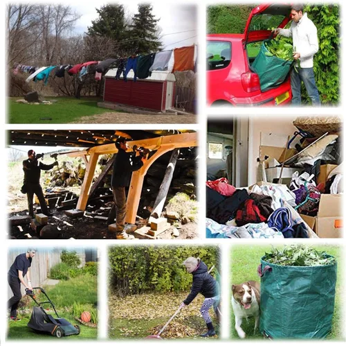 Vista 9 de Paquete de 2 bolsas profesionales grandes de 63 galones para césped y jardín, bolsas de basura grandes (31 pulgadas de alto, 19 pulgadas de alto)