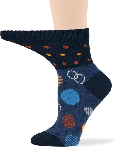 Vista 22 de 7BIGSTARS KINGDOM Women's Cotton Quarter Non-Binding Diabetic Fashion Socks-L-M-4 Pack-Multicolor