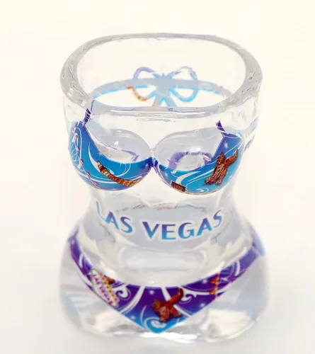 Vista 2 de Las Vegas Nevada Bikini Cuerpo Completo Azul Vaso de chupito 3D