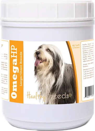 Vista 95 de Healthy Breeds Affenpinscher Omega HP - Masticables suaves para piel y pelaje, 60
