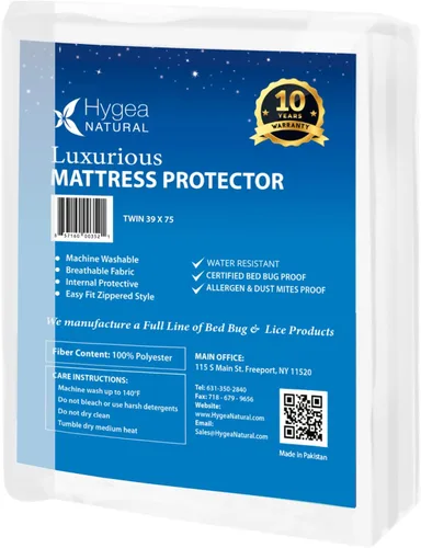 Vista 8 de Hygea Natural Protector de colchón individual impermeable y con cremallera