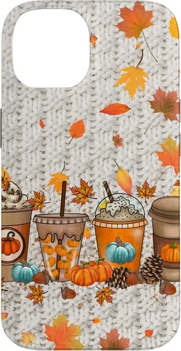 Vista 4 de Thanksgiving Fall Fall Leaves Autumn Pumpkin Spice Phone Case for iPhone 17