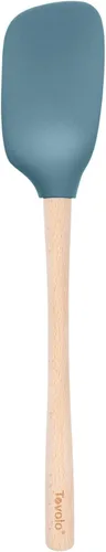 Vista 8 de Tovolo Cuchara de silicona con mango de madera para cocinar, mezclar, hornear, espátula, grande, resistente al calor, multifunción, cuchara