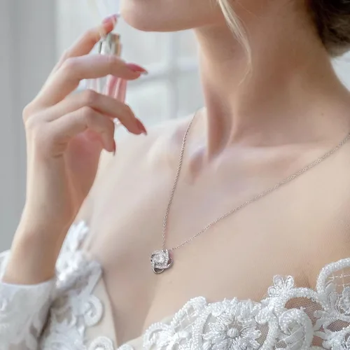 Vista 3 de Collar de regalo para mujeres y niñas, collar de plata de ley 925, joyería para mamá, hija, tía, abuela, esposa, hermana, novia, día de la madre