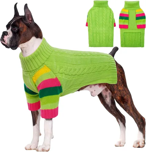Vista 14 de Suéter XS para perro, suéter de cuello alto con manga para Yorkie Azul
