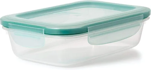Vista 9 de OXO Good Grips Smart Seal - Recipiente hermético de vidrio para alimentos, 1.6 tazas, rectangular