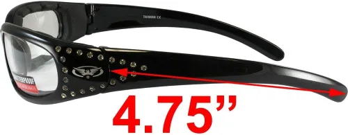 Vista 8 de Global Vision Marilyn 3 - Gafas de montar con diamantes de imitación fotocromáticos con oscurecimiento automático, protección UV400 ANSI Z87.1