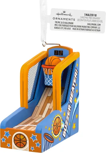 Vista 3 de Hallmark Adorno navideño de juego de tiro de baloncesto