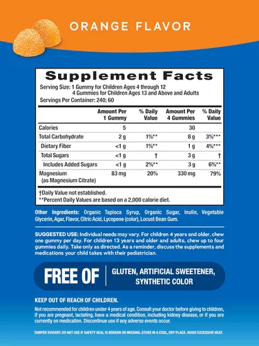 Vista 2 de Natural Vitality Calm, suplemento de citrato de magnesio, gomitas para aliviar el estrés, apoya una respuesta saludable al estrés, sin gluten