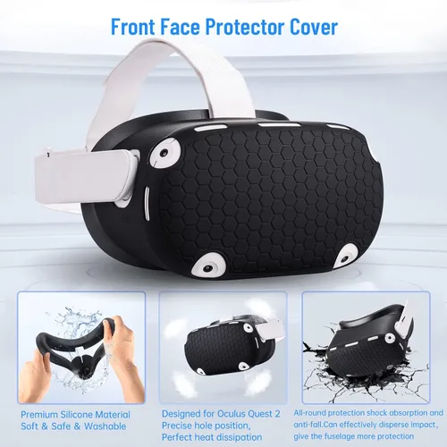 Vista 2 de Silicone Cover AccessoriesHeadset Silicone Face CoverShell CoverTouch Controller Grip CoverProtective Lens CoverDisposable Eye Cover