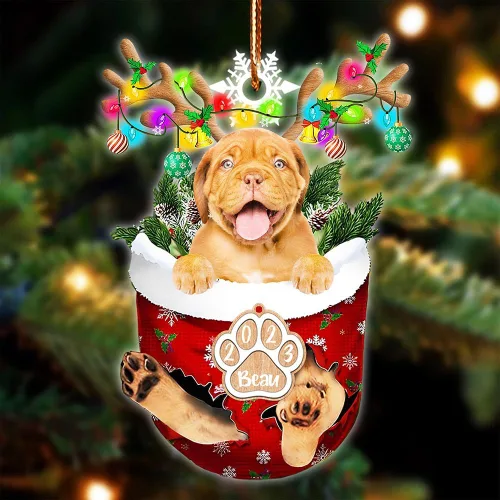 Vista 87 de NAZENTI Adorno Navideño de Bolsillo Personalizado de Affenpinscher en la Nieve, Adorno de Forma Acrílica de Perro, Adorno de Navidad 2023, Adorno