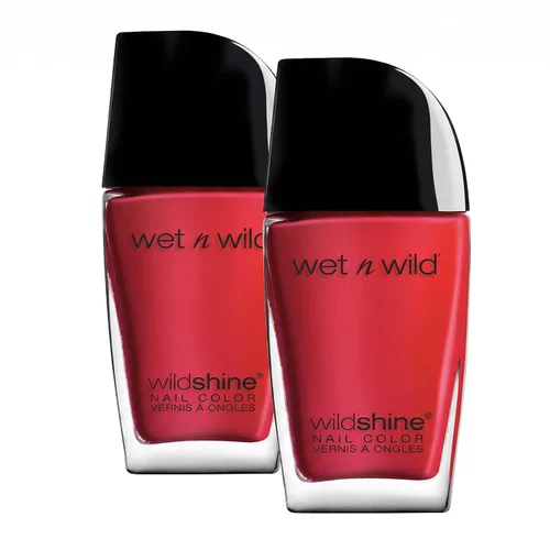 Vista 10 de wet n wild Wild Shine Esmalte de Uñas, Orange-Red Nuclear War, Color de Uñas Guerra nuclear