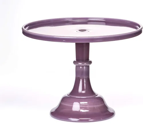 Vista 6 de Bandeja para pastelería, soporte para cupcakes, patrón simple y simple, vidrio Mosser - Estados Unidos (6 pulgadas, frambuesa negra)