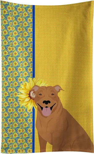 Vista 184 de Caroline's Treasures WDK5313KTWL - Toalla de cocina con diseño de girasoles de verano, color negro y tostado, Airedale Terrier, toalla de mano
