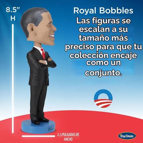 Vista 5 de Royal Bobbles Muñeco cabezón de Barack Obama