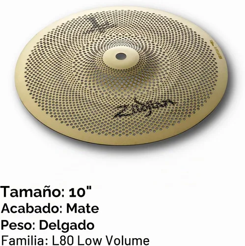 Vista 2 de Zildjian LV8010S-S Platillo de salpicaduras de bajo volumen L80 de 10