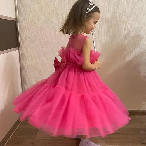 Vista 7 de HNXDYY Baby Girl Tulle Dress Baby Birthday Party Dress Tutu Dresses for Toddler Girls