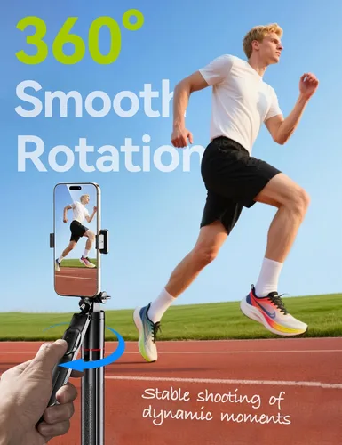 Vista 4 de Takerers Trípode para teléfono celular de 67 pulgadas y palo para selfie con control remoto inalámbrico, todo en uno multifuncional para selfie