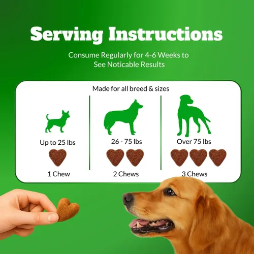 Vista 7 de Suplemento masticable para articulaciones de perros con glucosamina, MSM y Omega 3, apoyo articular para perros mayores y de razas grandes