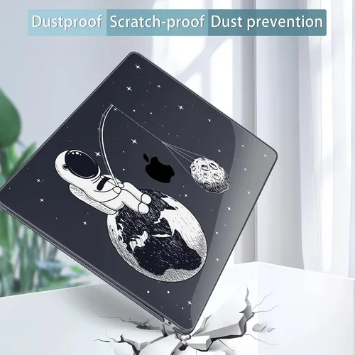 Vista 5 de Tuiklol Para MacBook Air de 13 pulgadas (versión 2021-2018) M1 A2337/A1932/A2179 con pantalla Retina Touch ID, carcasa rígida de plástico y cubierta