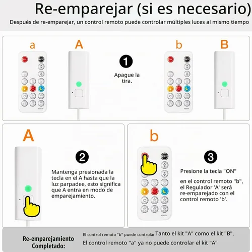 Vista 7 de WOBANE Luces LED de disco, kit de iluminación con cable para debajo del gabinete con control remoto, iluminación de mostrador regulable para cocina