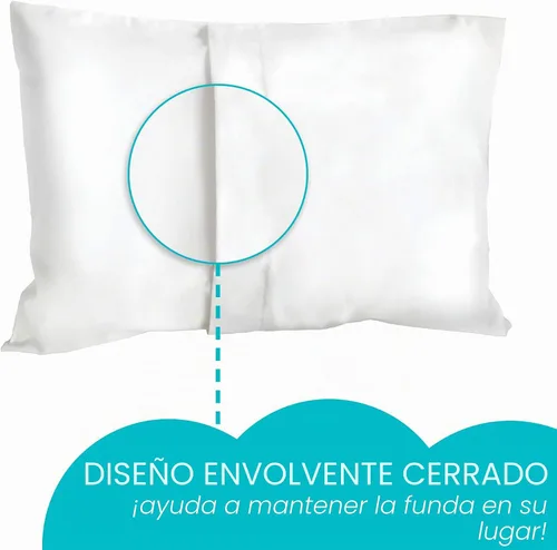 Vista 3 de Funda de almohada para niños pequeños de Little Sleepy Head, 100% algodón y funda de almohada hipoalergénica para almohada de niños pequeños, funda