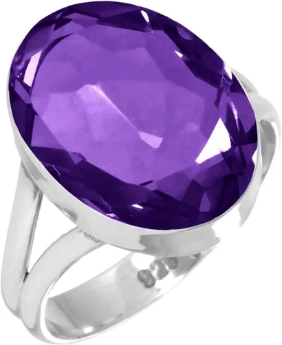 Vista 43 de Anillo hecho a mano de plata de ley 925 genuina grueso con piedras preciosas naturales ágata, cuarzo rosa, lapislázuli, ámbar ovalado, joyería