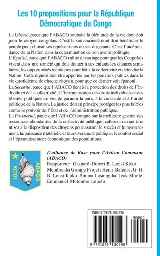 Vista 2 de Les 10 propositions pour la République Démocratique du Congo (French Edition)