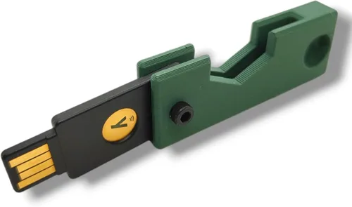 Vista 10 de Estuche protector para YubiKey 5/5C NFC – Llavero compacto y liviano con tornillo M3 de 2.5 mm, llave Allen no incluida (Azul, USB-A)
