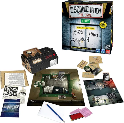 Vista 4 de Goliath Juegos presentes: Escape Room - The Game 3 emocionantes salas de escape en tu propia casa Juegos de mesa para adultos para 3 a 5