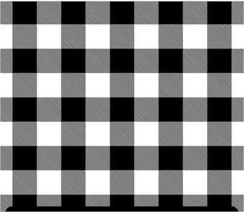 Vista 9 de HTV con estampado de día a cuadros (19.66 x 36 pulgadas) - Tablero de ajedrez B&W
