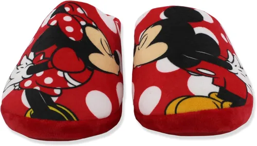 Vista 4 de Disney Mickey and Minnie Mouse - Pantuflas de lunares para mujer adulta