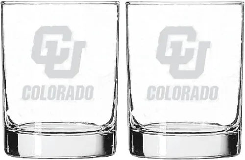 Vista 39 de Alabama - Juego de 2 vasos de cristal grabado satinado de 2 caras Marea carmesí de Alabama