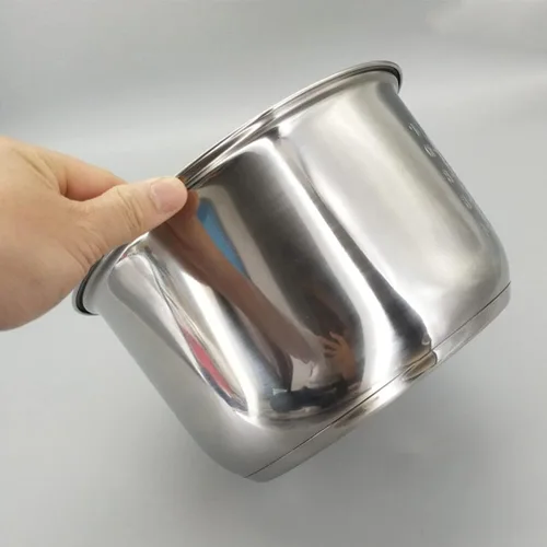 Vista 8 de Cabilock Olla de arroz de acero inoxidable de repuesto para olla interior de 4 litros, accesorio compatible con ollas eléctricas y a presión de 8.66