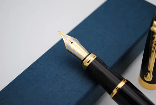 Vista 4 de JINHAO X450 - Pluma estilográfica con punta M (negro brillante)