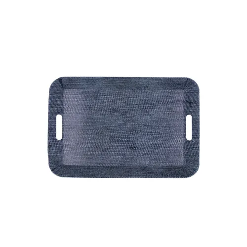 Vista 3 de Bandeja de desayuno Quid Habitat Azul Plástico 33 x 23 x 4 cm Con asas Denim (12 Unidades)
