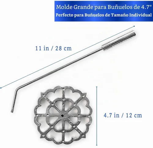 Vista 2 de Molde para Bunuelos de Viento Mexicanos - Molde para Buñuelos de Viento Mexicanos - Moldes de Buñuelos de Viento - Moldes Bunuelo Mexicano