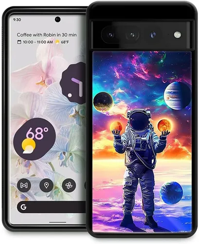 Vista 8 de CARLOCA Funda compatible con Google Pixel 7 Pro, increíble diseño de patrón de luz espacial nebulosa para niñas y niños, a prueba de golpes
