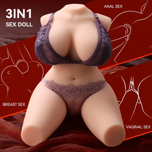 Vista 5 de Muñeca sexual femenina realista de 11 libras para hombres, juguetes para adultos para hombres con pechos enormes suaves y trasero regordete