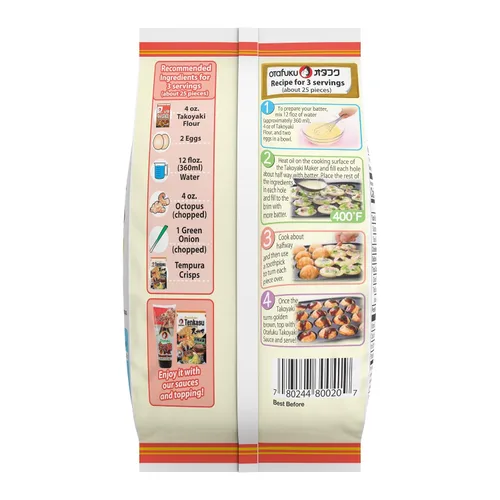 Vista 9 de Otafuku Harina Takoyaki para bolas de pulpo Takoyaki japonesas, 16 onzas (1 libra)