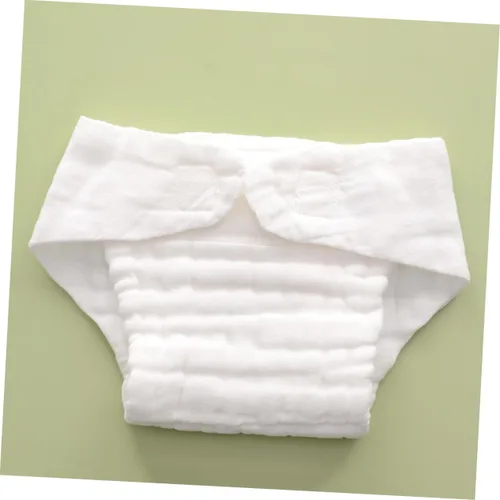 Vista 5 de Pañales de tela para bebé, reutilizables, sostenibles, 5 piezas, insertos de algodón para recién nacidos, impermeables, fáciles de mantener